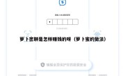 萝卜密聊是怎样赚钱的呀（萝卜蜜的做法）