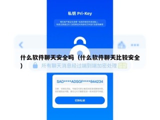 什么软件聊天安全吗（什么软件聊天比较安全）