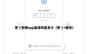 萝卜密聊app邀请码是多少（萝卜+聊天）