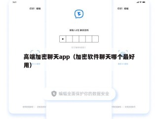 高端加密聊天app（加密软件聊天哪个最好用）