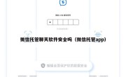 微信托管聊天软件安全吗（微信托管app）