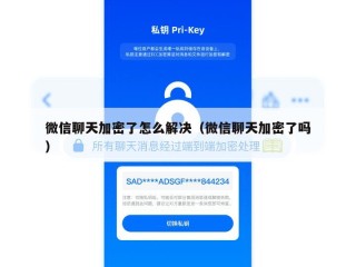 微信聊天加密了怎么解决（微信聊天加密了吗）