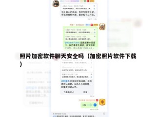 照片加密软件聊天安全吗（加密照片软件下载）