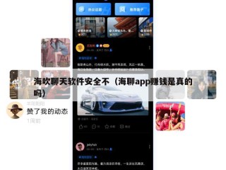 海吹聊天软件安全不（海聊app赚钱是真的吗）