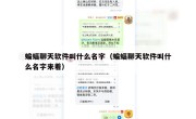 蝙蝠聊天软件叫什么名字（蝙蝠聊天软件叫什么名字来着）